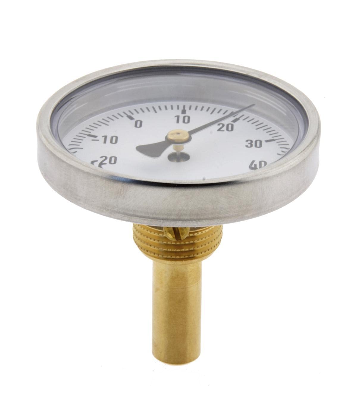 WIKA Bimetallthermometer, waagerecht Ø 63 | 0-160°C | 100mm | Aluminium Thermometer
