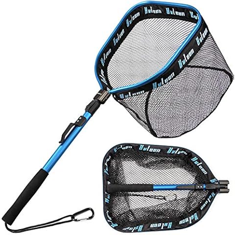 YVLEEN Floating Fishing Net - Folding Fishing Landing Net with Rubber Coating Mesh for Easy Fish Catch and Release, Fishing Net for Freshwater and Saltwater Cover