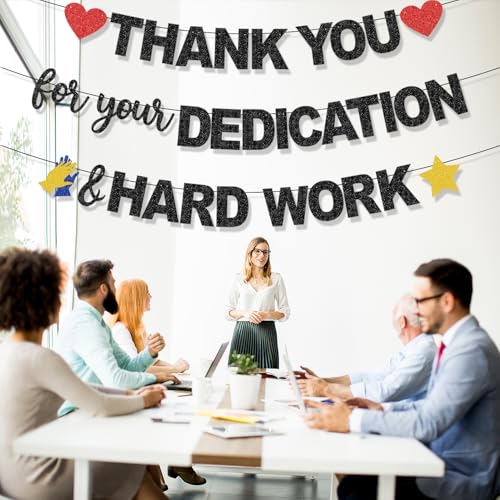 Image of We Appreciate You Thank You for All You Do Banner, Thank You for You Dedication Hard Work Appreciation Party Decorations for Teacher Employee Staff Doctors Nurse Volunteer Soldier, Appreciation Week Office Party Decorations