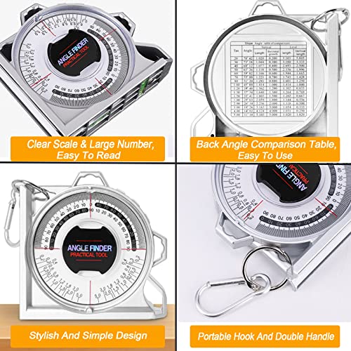 Angle Finder Inclinometer Protractor Magnetic Angle Finder Angle Measuring Tool Tilt Level Meter Slope Locator Angle Measurement Engineering Clinometer Angle Meter Gauge for Household Industrial Use