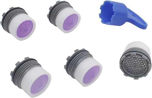 Miniatura 9 de 1 juego de 0.728 in filtro de grifo restrictor grifo aireador llave restrictor piezas de repuesto para baño o cocina (1 llave aireadora, 5