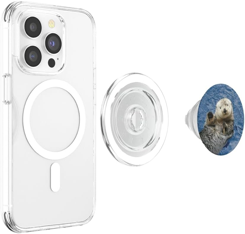 Sea Otter Swimming In Water PopSockets MagSafe PopGrip for iPhone