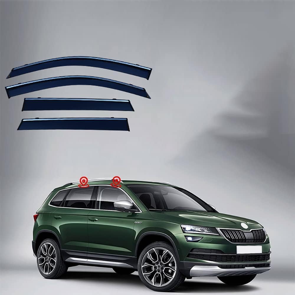 PANXUC Car Wind Deflectors for Skoda Karoq MK1-NU7 2018-2022 2023, Side Window Wind Rain Deflector Window Visor Sun Rain Guard Smoke Guards