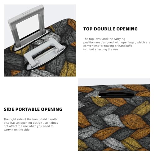Color Texture Pattern Elastic Travel Luggage Covers Dustproof Scratch-Resistant Suitcase Protector Fit 22-24 Inch3