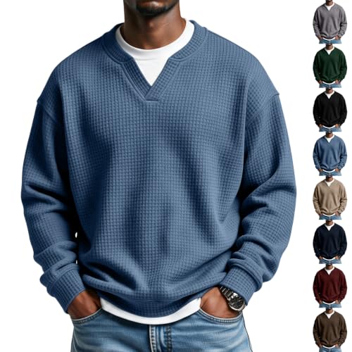 moolBeko Men's Textured Waffle Layered-Look Long-Sleeve Tee - image 1