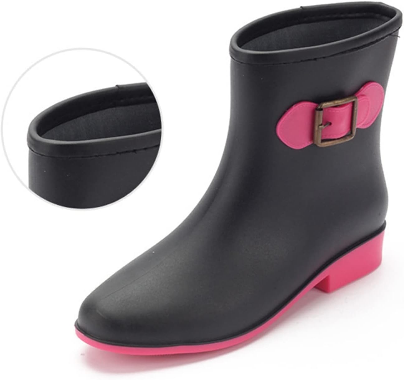 [イグル] おしゃれ レインシューズ ショートレインブーツ レディース 防水 防滑 pvc ミドルカット ブーツ 快適 スリッポン