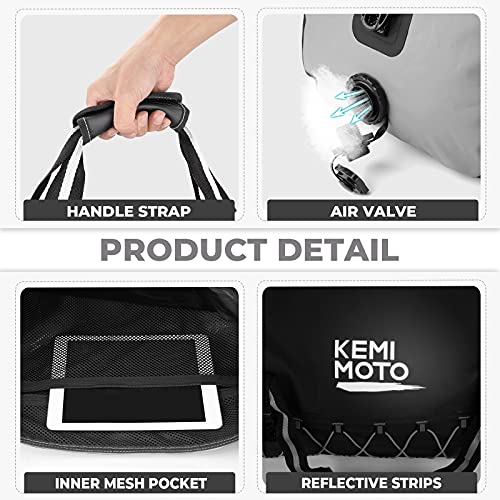 KEMIMOTO Bolsa seca de motocicleta de 50 L, impermeável, para motocicleta, bolsa de bagagem, bolsa t