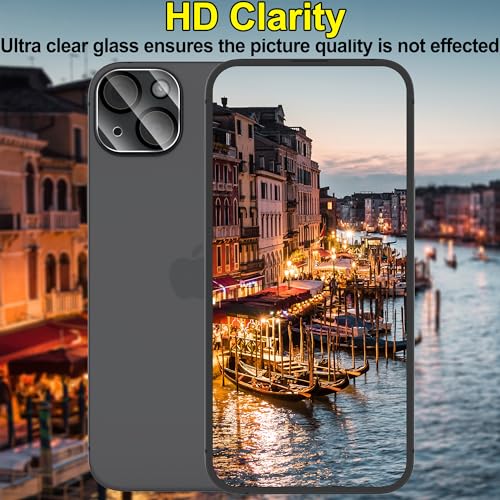 Image of 4youquality Camera Lens Protector for iPhone 15 and iPhone 15 Plus, 9H Tempered Glass, Case-Friendly, Anti-Scratch, Pack of 3