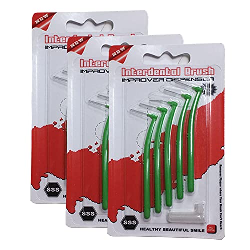 Con el cepillo interdental verde