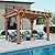 Backyard Discovery 12' by 10' Cedar Wood Pergola, Wind Secure, Strong, Quality Made, Rot Resistant, Concrete Anchors, Spacious for Outdoor Patio, Deck