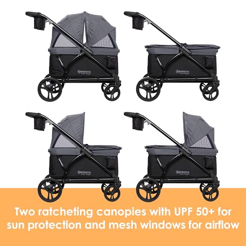 Image of Baby Trend Navigator 2-in-1 Stroller Wagon, Dash Black