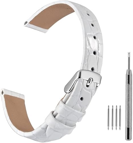 Correia de relógio 10mm-20mm Leathe Fashion Watch Belt para homens e mulheres padrão clássico Grain