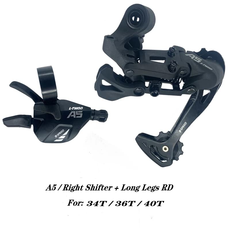 ETomey Fahrrad Schaltwerk A5 1X9 9-Fach Schaltwerke Trigger Groupset 9s 9v Schalthebel 9-Fach Schaltwerkschalter kompatibel Schaltwerke (Color : 9S ULT-Long RD)