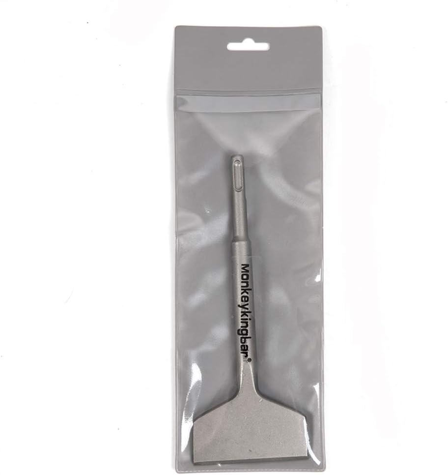 Monkey King Bar - 6.5" x 3" SDS Thinset Scraper & Tile Scraper Chisel - Works with SDS Plus Rotary & Demolition Hammers