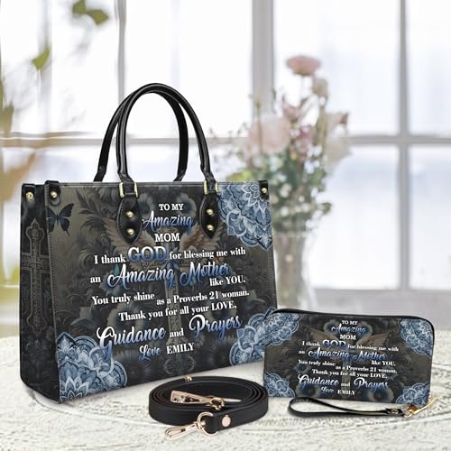 Personalized Leather Handbag for Women – Matching Purse and Wallet