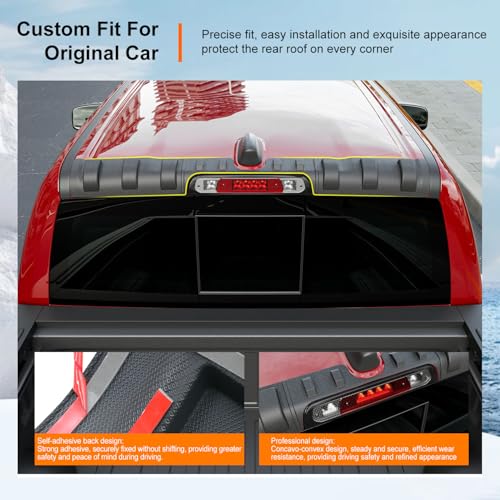 Image of powoq Rear Roof Protector Compatible with 2019-2025 Dodge RAM 1500 Truck Cab Roof Protector Replacement for 2019-2025 Dodge RAM 1500 Accessories