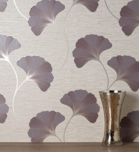 GAULAN 500681974 Washable Vinyl Wallpaper Embossed Flowers with M...