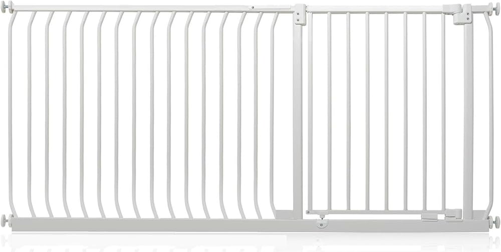 Safetots Barrera Elite de Seguridad para Bebés, 171cm - 180cm, Blanca Mate, Barrera de Presión para Escaleras, Puerta de Seguridad para Bebés para Puertas, Pasillos y Espacios, Barrera de Seguridad