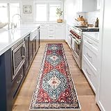 EARTHALL Boho Rug Runner 2x8 Washable Persian Distressed Hallway Runner Tribal Entry Throw Rug Faux