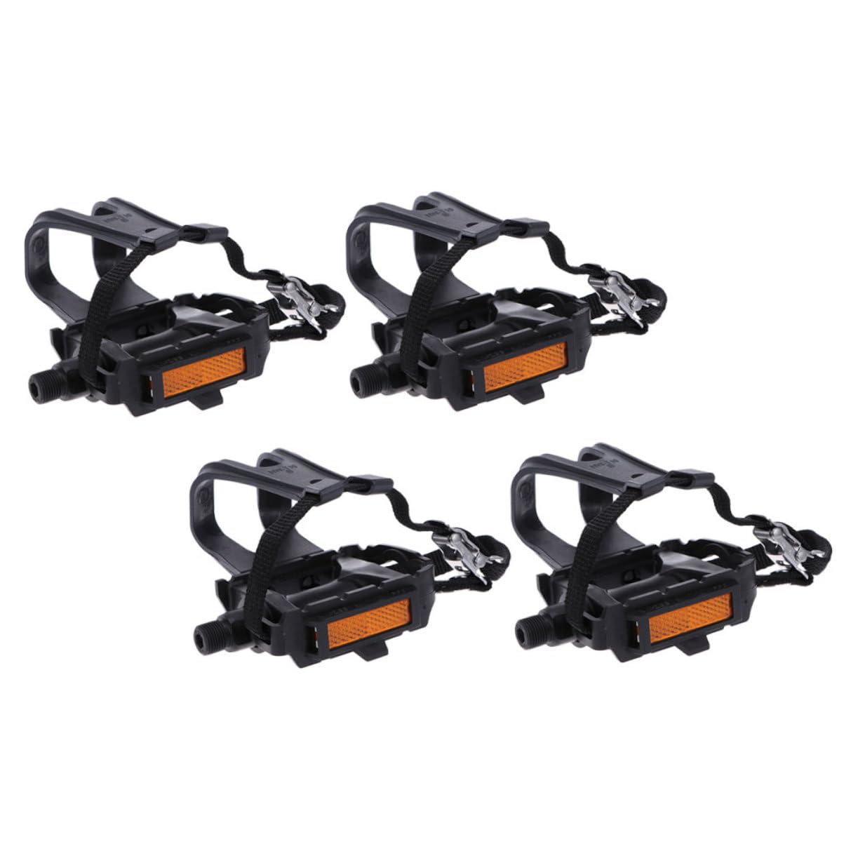 GANAZONO 2 Pares Correas para de Bicicleta con Clips para Dedos de Cinta Ajustable de Nylon Resistente para y Fitness Instalación Fácil sin Herramientas Compatible con Varias de Calzado