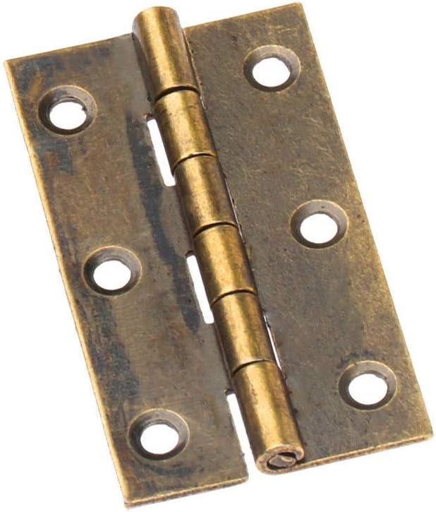 2Pcs Bronze Furniture Cabinet Drawer Door Butt Hinge Antique Decorative Hinges for Jewelry Wooden Box Furniture Hardware 50x28mm Hinges