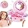 Portable Princess Vanity with Magic Mirror, Kids Makeup Vanity &amp; Styling Tools, Lights and Sounds...