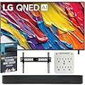LG 50QNED82AUA 50 inch QNED AI 4K Smart TV (2025) Bundle with SKM1 2.0 Ch. Compact Soundbar, 37"-70" TV Wall Mount, 6-Outlet Surge Adapter & Deco Gear Complete Home Theater Beginner's Guidebook
