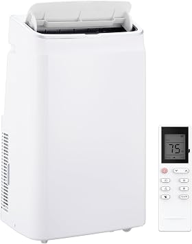 14000 BTU Portable Air Conditioners with Remote Control, 3-in-1 Free Standing Cooling AC Unit with Fan & Dehumidifier, Cools Room up to 750 sq.ft, Smart/Sleep Mode, 3 Speed, Auto Swing, 24H Timer