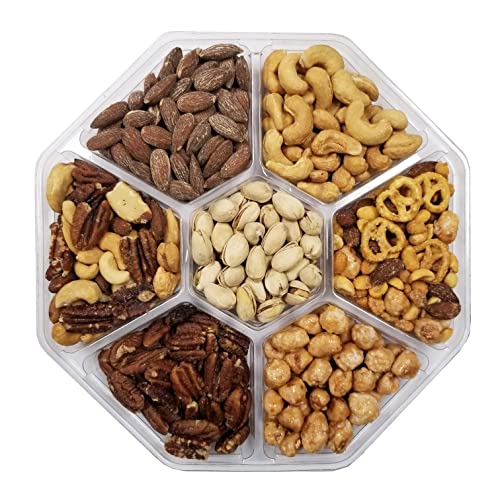 Nuts Gift Basket - Variety Of Roasted Salted And Sweet Mixed Nuts - Corporate, Birthday, Holiday, Men, Women, Him, Her - Assorted Nut Platter - Easter Baskets, Passover, Mother Day, Fathers Day - Jaybee's #TOP7
