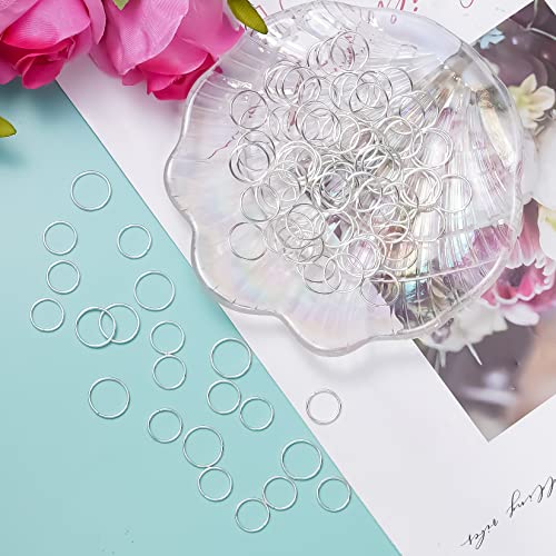 Anillos para cabello Nydotd pack 180 piezas, plata miniatura 4
