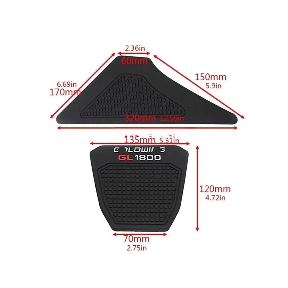 Protector de Depósito Moto para Go&ldWing 1800 GL 1800, Almohadilla Antideslizante Almohadillas De Tracción para Agarre De Rodilla Y Gas Lateral, Protector Adhesivo De Protección