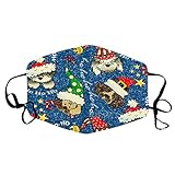 ZHX 10 Stück Weihnachten Mund und nasenschutz Gesichtsschutz Schutzhülle Outdoor Schutztuch staubdicht Winddicht Mund Schal für die persönliche Gesundheit Einstellbar Sportmundschutz (G)