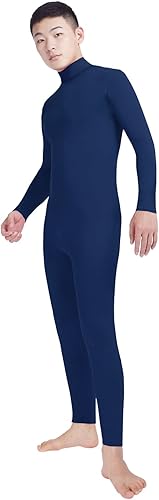 Miniatura 4 de Shinningstar Zentai Unitard - Body de manga larga con cuello alto y elastano para hombre