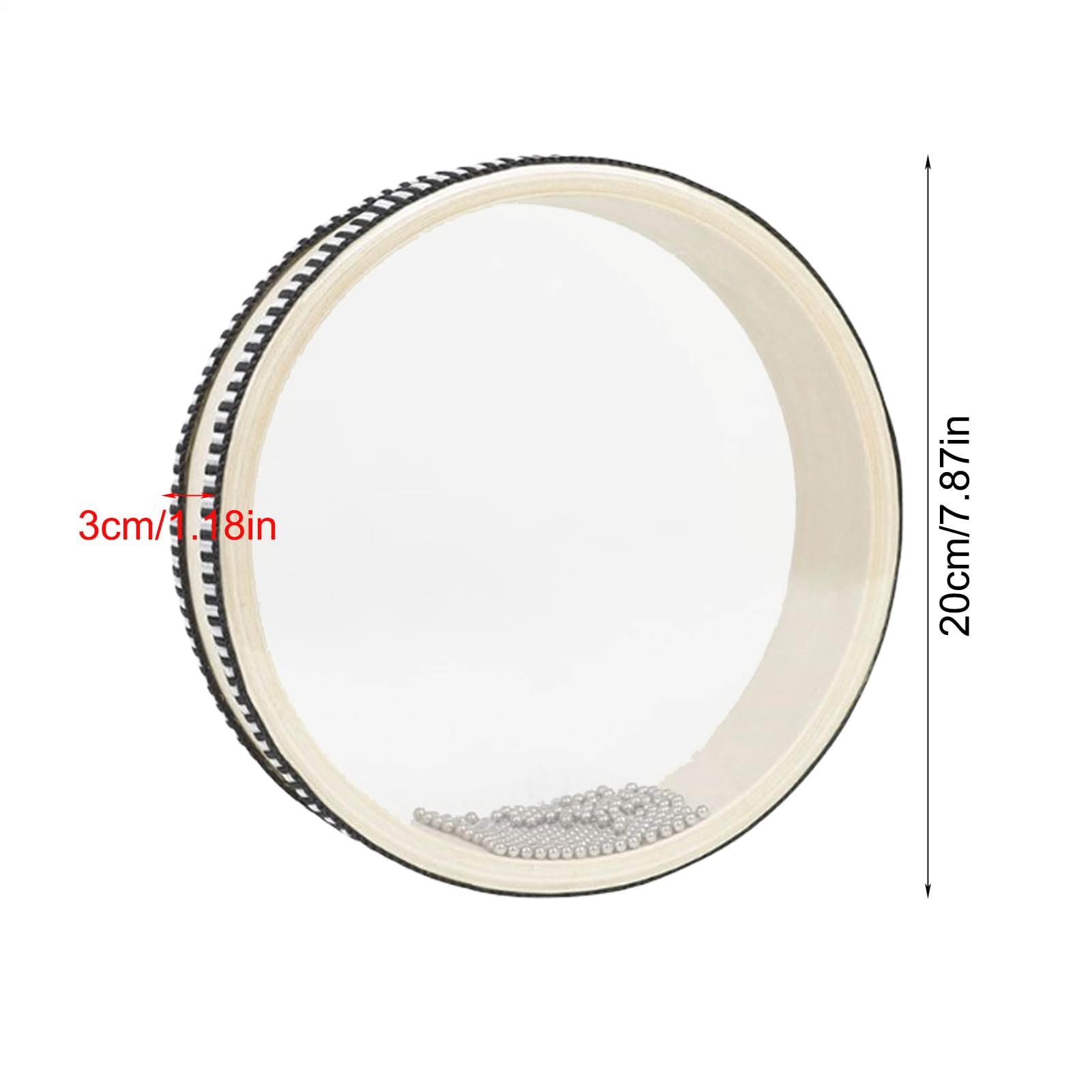 Regenwelle Sound Drum - Hartholzschale Percussion Drums, Doppelseitige Meereswellen Klänge Drum, Meditation Sounds Instrument | Regenwellenklang Trommeln Mit Hartholzschale Für Entspannung, Yoga, Stre