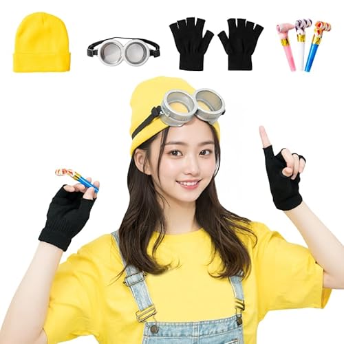 ［MKDAER］ キャラクター ミニオン イベント パーティー 4点セット コスプレ 仮装 ハロウィン クリスマス