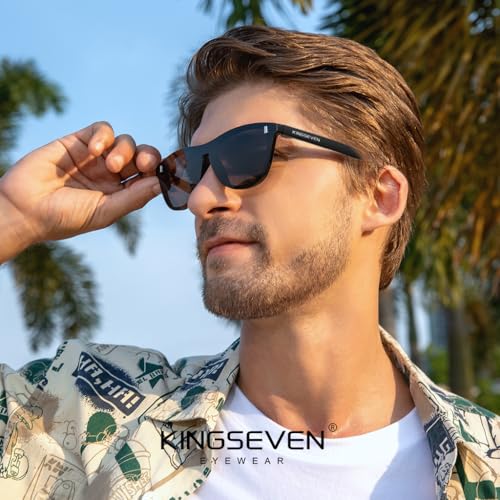 KINGSEVEN Polarized Sunglasses Men Women Retro Sun Glasses Outdoors Sports Cycling Fishing Mirrored Full Frame Eyewear 7563