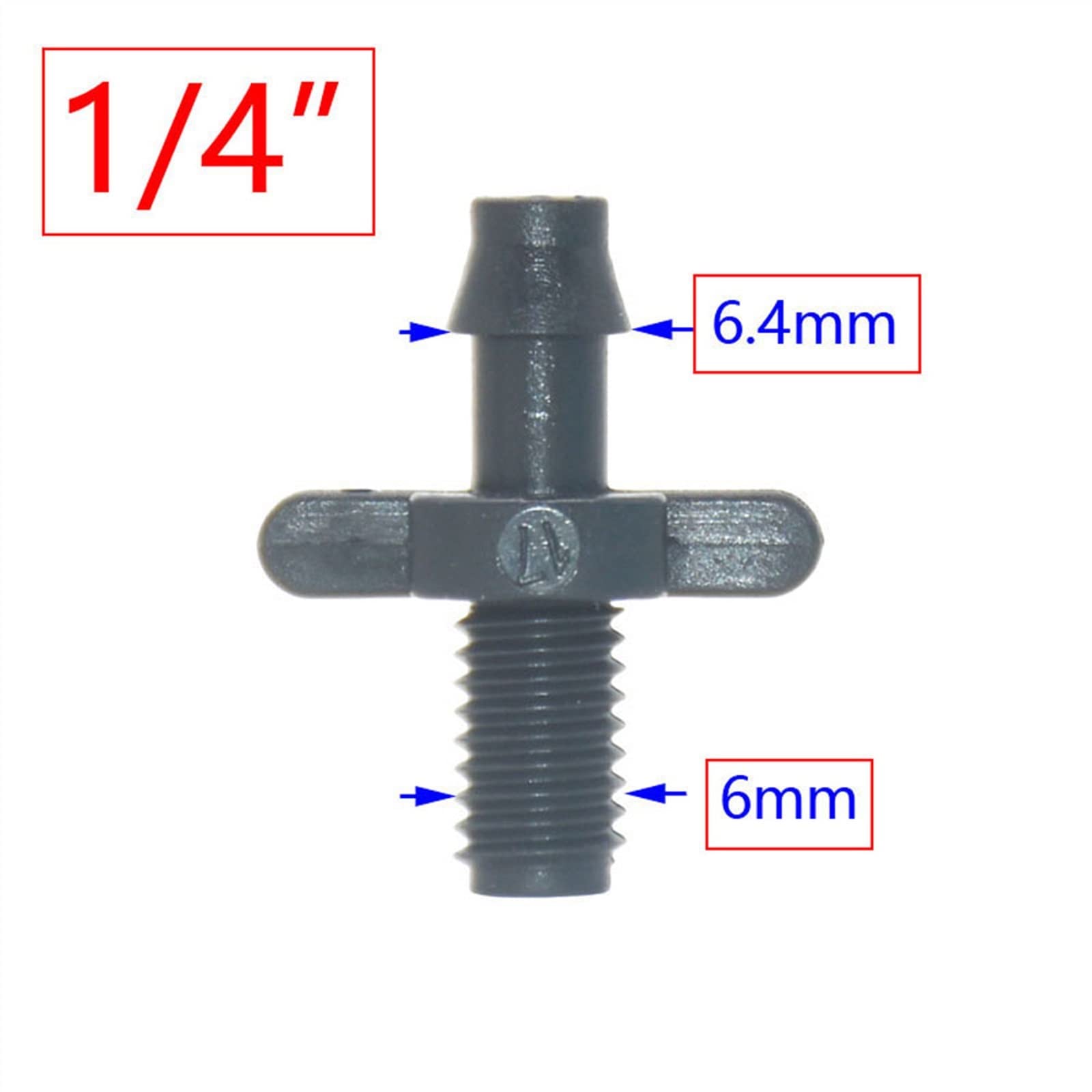 Złącza do węża ogrodowego 1/8 1/4 cala Barb pojedyncza podwójna wtyczka kolankowa końcówka kroplowa złączka do węża 3/5 4/7 mm 200 szt. (kolor: 1I8 1I4)