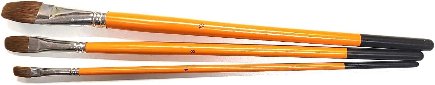 OcCre Premium Quality Satin Acrylic Paint, Primer and Stains for Display Models, Sold Individually (3 PACK BRUSHES)