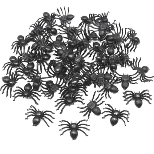 Kleine Spinnen, 50 x Spinnenspielzeug-Streiche, Halloween-Dekorationen für drinnen und draußen, Haus, Hof, gruselige Halloween-Dekoration Kleine Spinnen, 50 x Spinnenspielzeug-Streiche, Halloween-Dekorationen für drinnen und draußen, Haus, Hof, gruselige Halloween-Dekoration