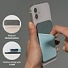 Sinjimoru for MagSafe Wallet Stretchy Lycra Fabric 2600G Secure Magnetic Strength Minimalist Wallet Compatible with iPhone 16 15 14 13 12 MagSafe Case M-Basic Black