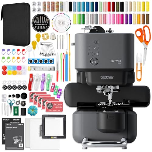 Brother Skitch PP1 4' x 4' Embroidery Machine with 200+ Accessories Including Thread, Needles, and Tools