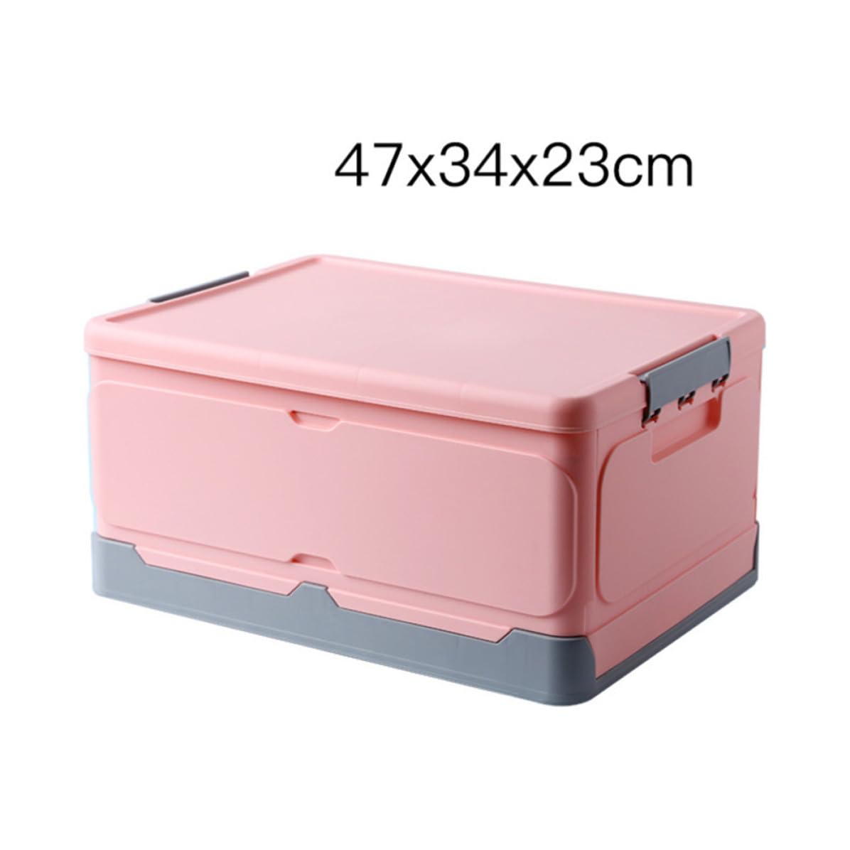 Cabilock Caja de Almacenamiento Plegable PP con Tapa, Rosa para Dormitorio