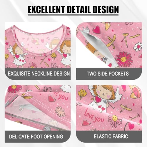 CHIFIGNO Construction Vehicles White Unisex Snug-Fit Short Sleeve Soft 2 Piece Pajama Set with Pocket 5Y3