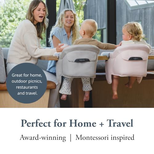 Image of Inglesina Fast Table Chair - Desert Beige + Fast Dining Tray - Portable Baby High Chair for Babies & Toddlers up to 37 lbs - Fits Tables 0.8''-3.5'' Thick - Compact, Easy to Use - Travel Bag Included