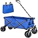 TecTake 800576 Chariot de Jardin Tout-Terrain, Max 80 kg, Pliable en Un Seul Geste - diverses Couleurs - (Bleu | n° 402912)