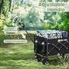 Collapsible Wagon with Wheels, 220 lbs Wagons Carts Foldable Wagon Cart with Flexible Handle, Lightweight Portable Folding Utility Grocery Shopping Cart for Grocery Sports Garden Camping #4