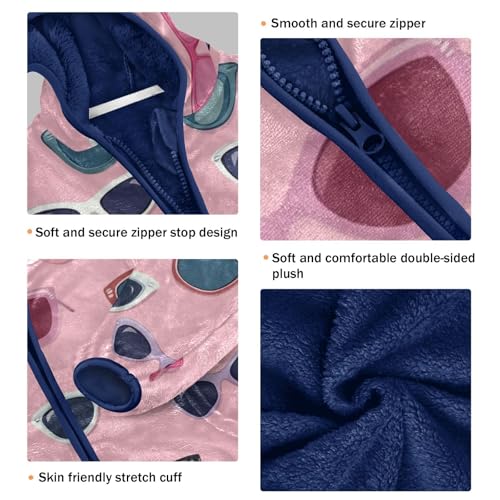 Sunglasses Girls Fleece Jacket Girls Fall Jacket Girls Zip Up Hoodie Girls Sherpa Jacket 2-10T3