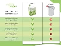 Vista 6 de Botes de basura desechables de 13 galones (paquete de 3) con bolsas de basura ajustables, contenedores de basura reutilizables y reciclaje