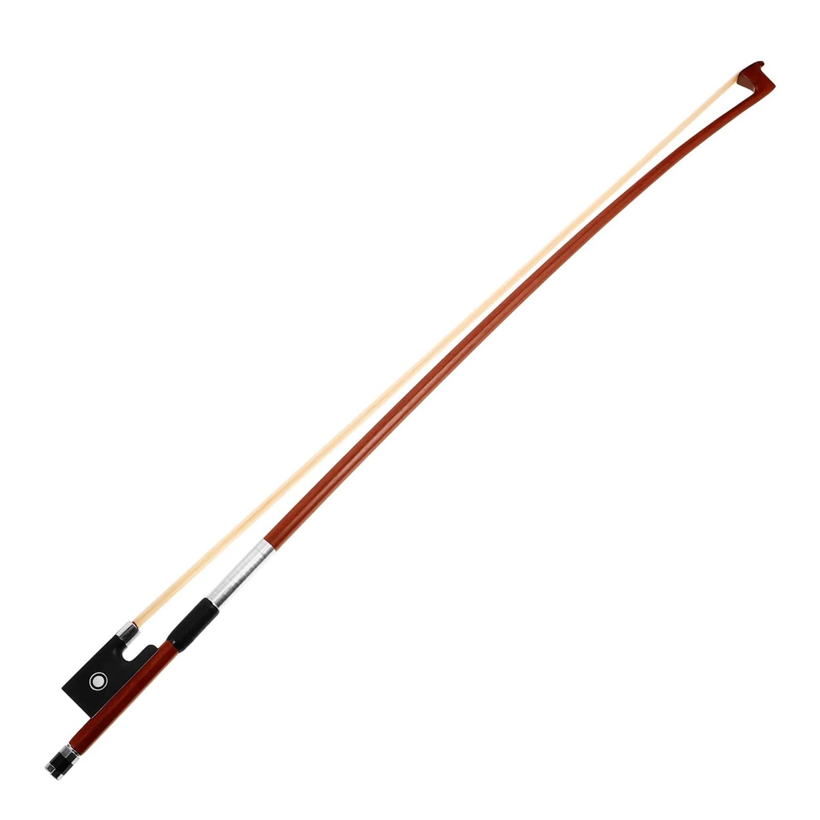 Violinbogen, gerader Holzkörper, Haar, lauter, klarer Ton, Ersatzinstrumententeil, Violinbogen-Ersatz(Black)