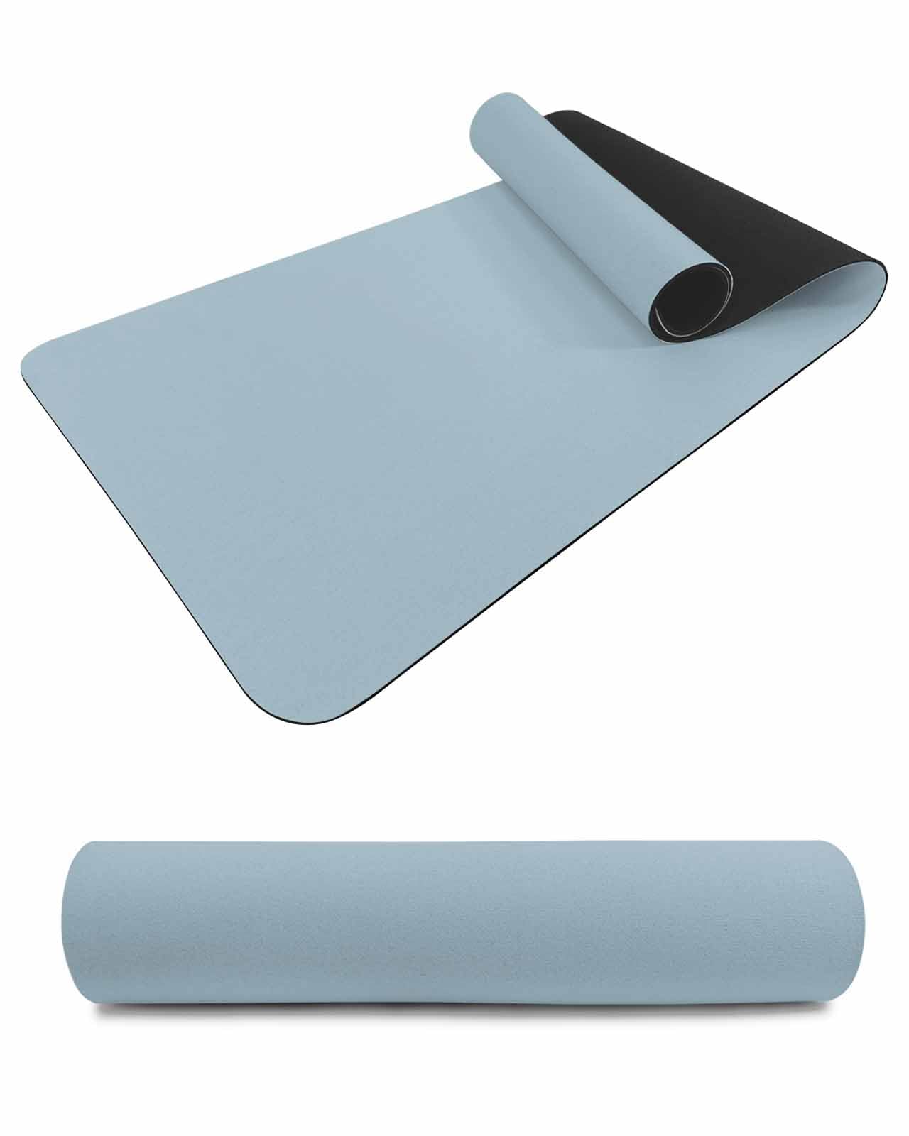 Debedcor Heat Proof Table Pads Waterproof Decorative, Winter Sky Blue Non-Slip Table Countertop Protector, Farmhouse Solid Blue Color Modern Art Insulation Mat for Kitchen Room, 40 x 12 Inches